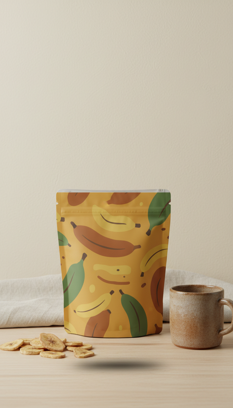 Bananenchips Sportbeutel wiederverschließbar