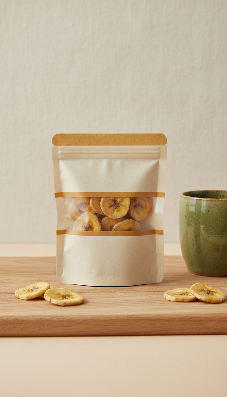 Bananenscheiben Einzelportion handlich